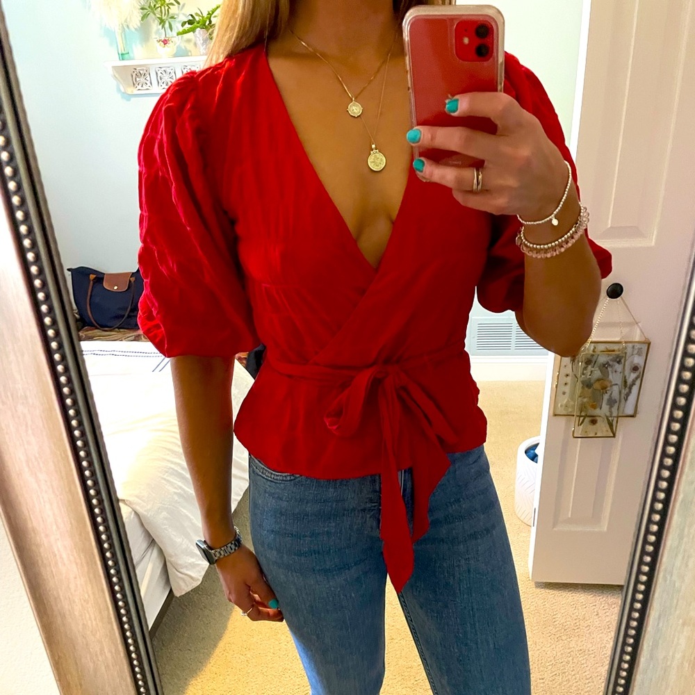 Red H&M Blouse